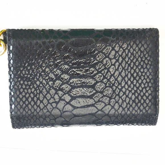 Designer Michael Kors Black Snakeskin Wristlet/Wallet - Picture 4 of 6
